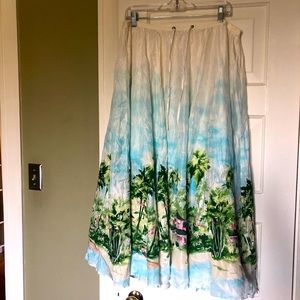 100% Silk Tommy Bahama Tropical House Skirt